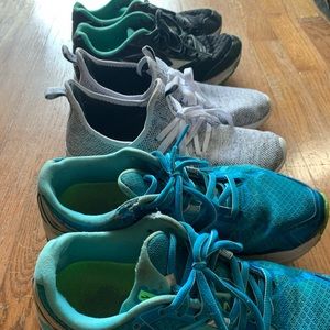 3 Pair of Shoes - Brooks, Adidas, Mizuno - Size 9